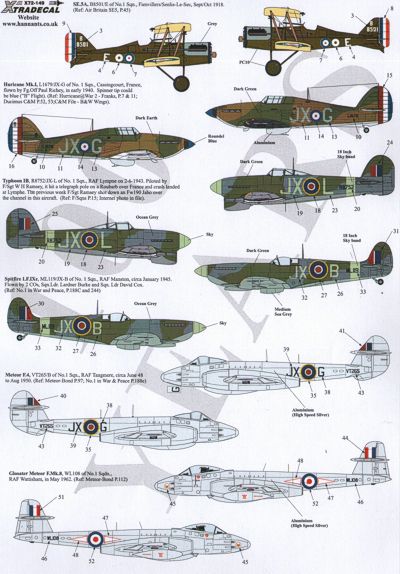 X72149 Xtradecal 1/72 RAF No 1 Squadron 100 Years (11)