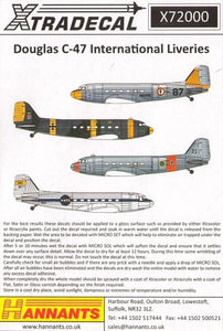 X72207 Xtradecal 1/72 Douglas C-47 International Liveries