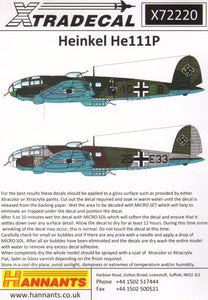 X72220 1/72 Xtradecal Heinkel He-111P-2 (8)
