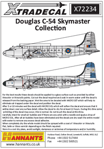 X72234 Xtradecal 1/72 Douglas DC-4/C-54 Skymaster (8)