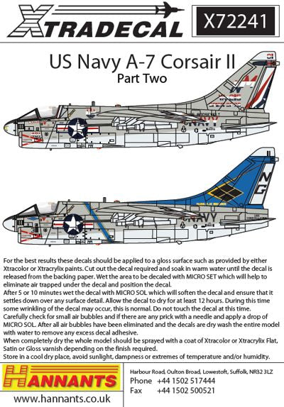 X72241 Xtradecal 1/72 Colourful USN Vought A-7B/E Corsair II Part 2 (4)