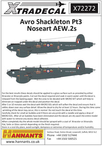 X72272 Xtradecal 1/72 Avro Shackleton AEW.2