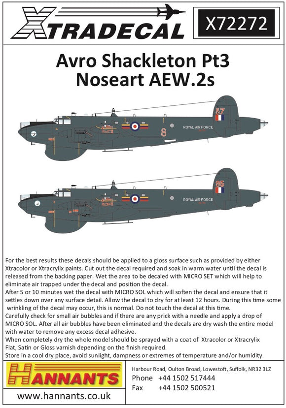 X72272 Xtradecal 1/72 Avro Shackleton AEW.2