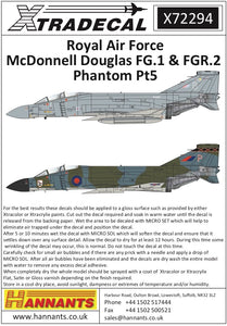 X72294 Xtradecal 1/72 McDonnell-Douglas FG.1/FGR.2 Phantom Pt 5