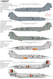 X72314 Xtadecal 1/72 Lockheed F-104 Starfighter Collection Pt1