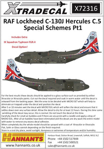 X72316 Xtradecal 1/72 RAF Lockheed C-130J Hercules C.5 Special Schemes Pt1 (1)