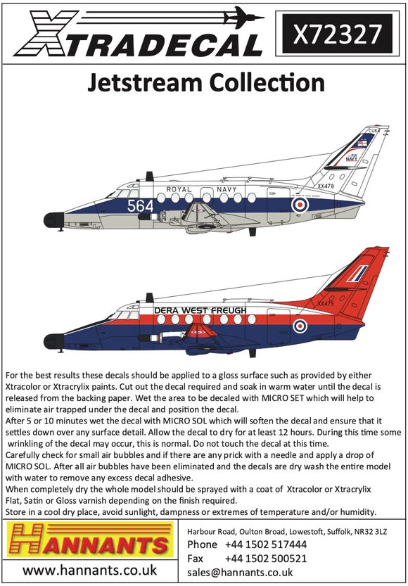 X72327 Xtradecal 1/72 BAe Jetstream Collection (6)