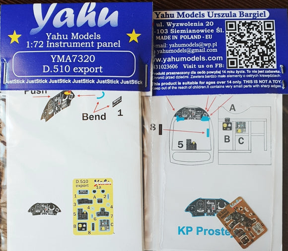 YMA7320 Yahu Models 1/72 Dewoitine D.510 (Kovozavody Prostejov kits)